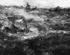 〈Landscape with Rocks – Zahara de Cádiz –〉 painted by Toshima Yasumasa
