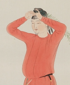 〈Aoyagi-kazura (Green-willow wreath)〉（a part）painted by Yasuda Yukihiko
