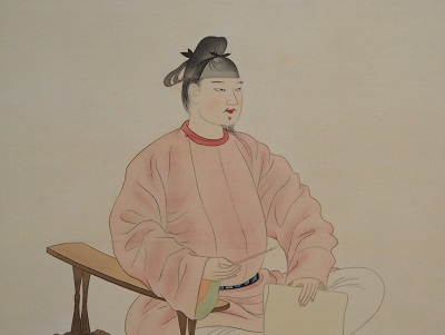 ＜Otomo no Yakamochi(大伴家持)＞ (partial) painting by Yasuda Yukihiko