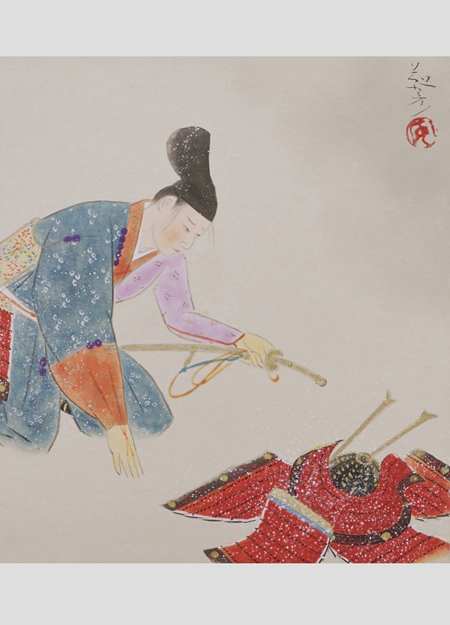 冬:安田靫彦画「吉野のわかれ」